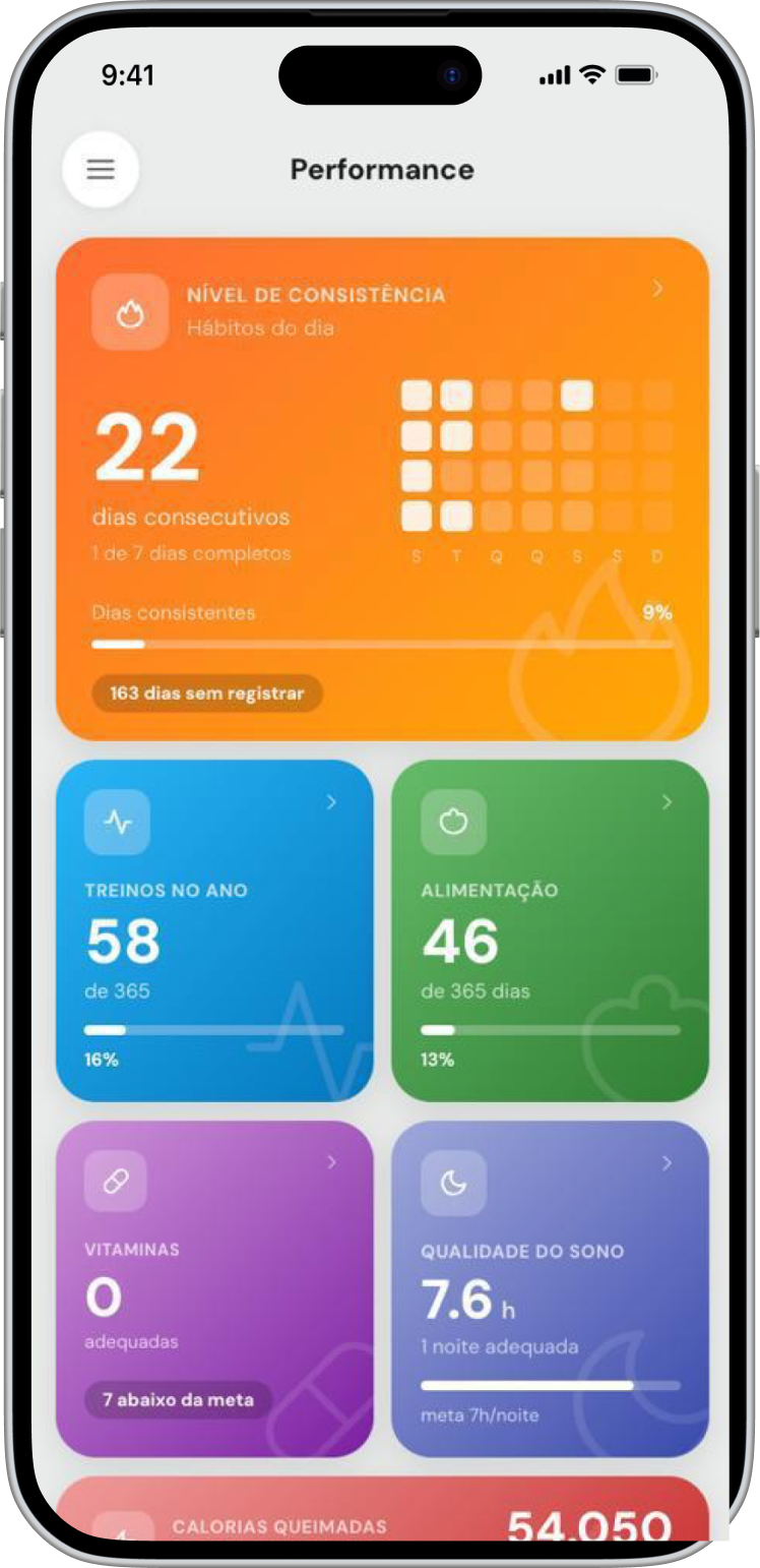 Bora app — tela principal